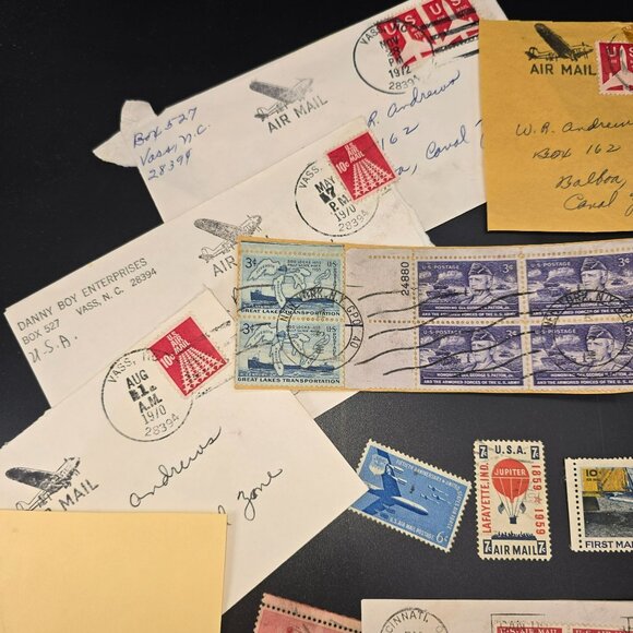 Vintage Air Mail Envelopes & Stamps United States Military and Air Mail LI3040 - Picture 7 of 10